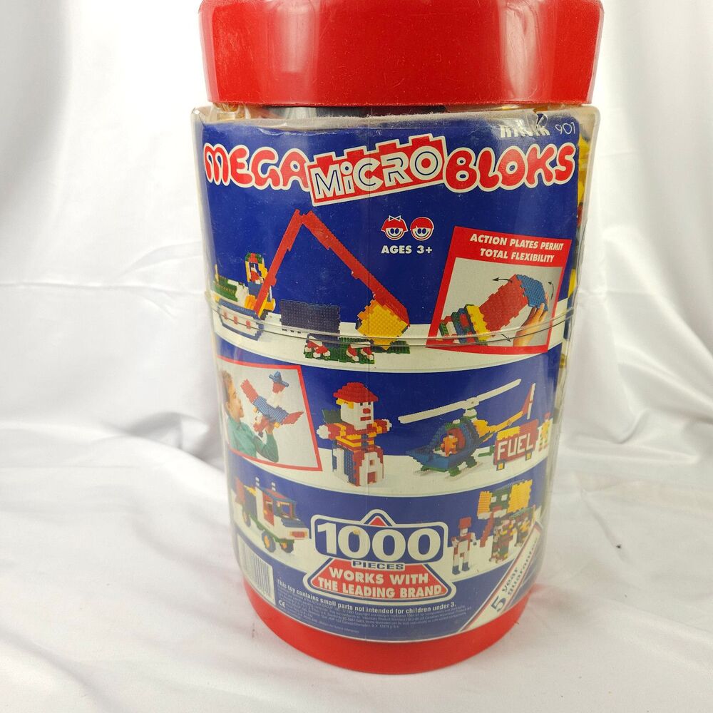 Vintage 1991 1000 Pieces Mega Micro Bloks Made In‎ Canada Building Blocks